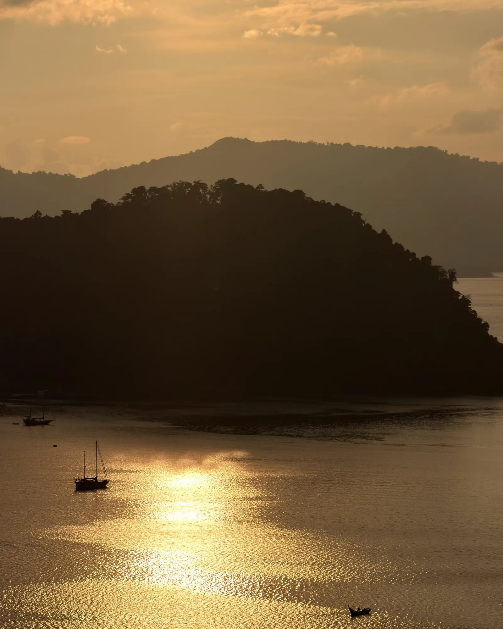 Sunset over the bay of Weh Island, Indonesia